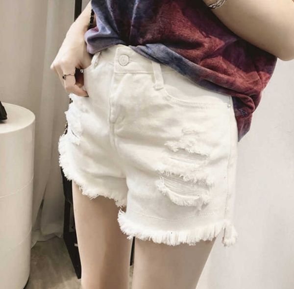 women's shorts cotton denim 2021 spring korean high waist perforated wide leg loose large size students' a-line pants, White;black
women's shorts cotton denim 2021 spring korean high waist perforated wide leg loose large size students' a-line pants, White;black