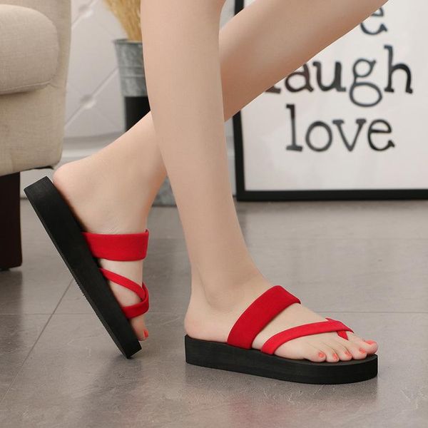 slippers summer sandals toe beach shoes thick bottom non-slip high heel flat hand flip-flops, Black
slippers summer sandals toe beach shoes thick bottom non-slip high heel flat hand flip-flops, Black