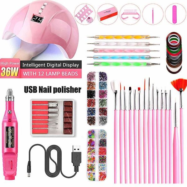 nail art kits set uv le lamp for gel polish colorful acrylic builder nails drill machine manicure extension decor diy
nail art kits set uv le lamp for gel polish colorful acrylic builder nails drill machine manicure extension decor diy
