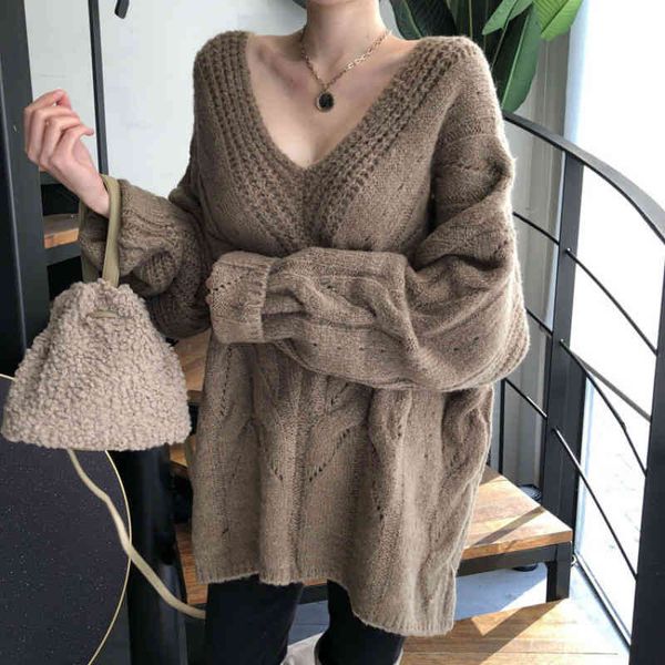 women's sweaters women autumn winter v neck twist hollow out long sweater oversized full sleeve split hem knitted pullovers jumpers wwi, White;black
women's sweaters women autumn winter v neck twist hollow out long sweater oversized full sleeve split hem knitted pullovers jumpers wwi, White;black