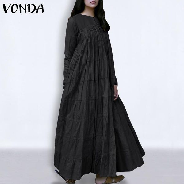 casual retro sundress robe women's spring dresses vonda long sleeve solid dress femme female maxi loose fashion vestidos, Black;gray
casual retro sundress robe women's spring dresses vonda long sleeve solid dress femme female maxi loose fashion vestidos, Black;gray