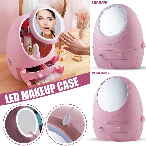 40# hd mirror led light cosmetic storage box jewelry makeup organizer usb charge case deskdrawer boxes & bins
40# hd mirror led light cosmetic storage box jewelry makeup organizer usb charge case deskdrawer boxes & bins
