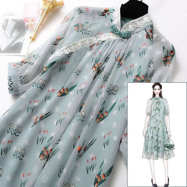 big size women's dress 200 jin fat sister summer improved hanfu chinese style, Black;gray
big size women's dress 200 jin fat sister summer improved hanfu chinese style, Black;gray