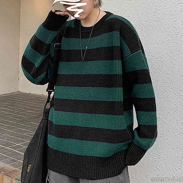 green stripe knitted women, inmal large size pullovers, harajuku pine , women's sweaters for coupl in autumn and, White;black
green stripe knitted women, inmal large size pullovers, harajuku pine , women's sweaters for coupl in autumn and, White;black