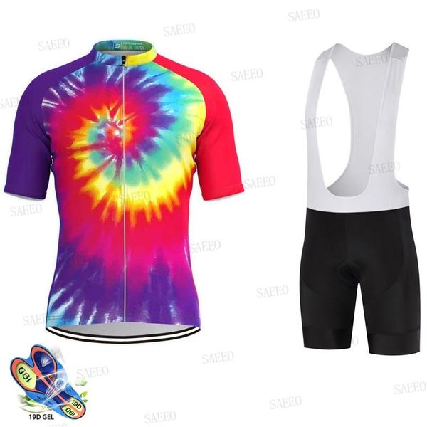 racing sets 2021 tie dye rainbow mens cycling jersey breathable bicycle clothing riding short sleeve sports set ropa ciclismo, Black;blue
racing sets 2021 tie dye rainbow mens cycling jersey breathable bicycle clothing riding short sleeve sports set ropa ciclismo, Black;blue