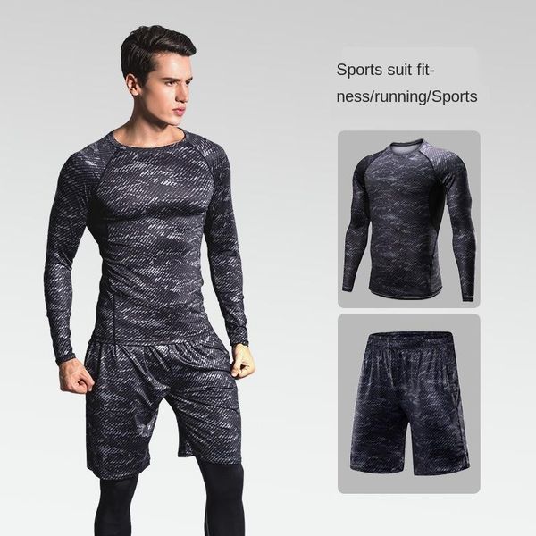 men's sports suit quick-drying fitness clothes running training stretch tights printing series gym sportswear clothing, White;black
men's sports suit quick-drying fitness clothes running training stretch tights printing series gym sportswear clothing, White;black