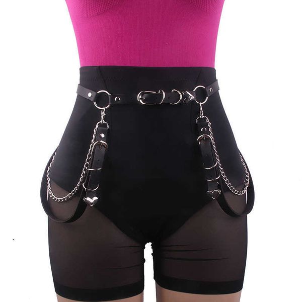 mymc women leather skirt belts ladies suspenders punk gothic rock harness waist metal chain body bondage hollow belt p0817, Black;brown
mymc women leather skirt belts ladies suspenders punk gothic rock harness waist metal chain body bondage hollow belt p0817, Black;brown