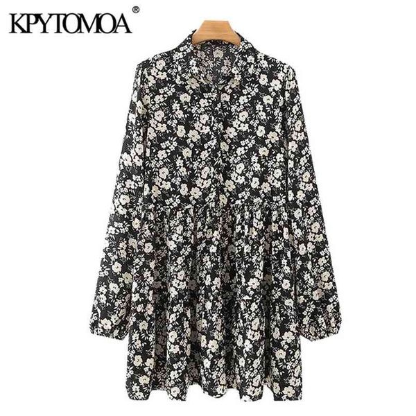 women chic fashion floral print ruffled mini dress lapel collar long sleeve female dresses vestidos mujer 210420, White
women chic fashion floral print ruffled mini dress lapel collar long sleeve female dresses vestidos mujer 210420, White