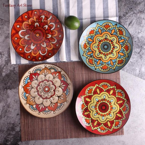dishes & plates 8.5 inch ceramic tableware plate painting golden colorful hand-painted steak fruit salad cake dessert tray decoration
dishes & plates 8.5 inch ceramic tableware plate painting golden colorful hand-painted steak fruit salad cake dessert tray decoration