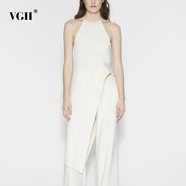 vgh elegant asymmetrical t shirt for women sling sleeveless high waist casual loose streetwear t shirts female fashion tide 210421, White
vgh elegant asymmetrical t shirt for women sling sleeveless high waist casual loose streetwear t shirts female fashion tide 210421, White