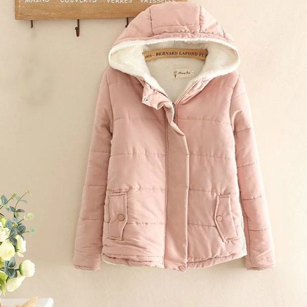 autumn winter woman jacket short design warm slim parkas hooded solid color cotton coat cute outwear 210423, Black
autumn winter woman jacket short design warm slim parkas hooded solid color cotton coat cute outwear 210423, Black