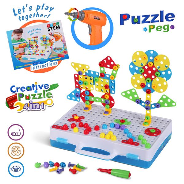 diy drill screw group toys mosaic building puzzle assembled blocks set 193pcs stem educational toys kids boys girl drop shipping
diy drill screw group toys mosaic building puzzle assembled blocks set 193pcs stem educational toys kids boys girl drop shipping