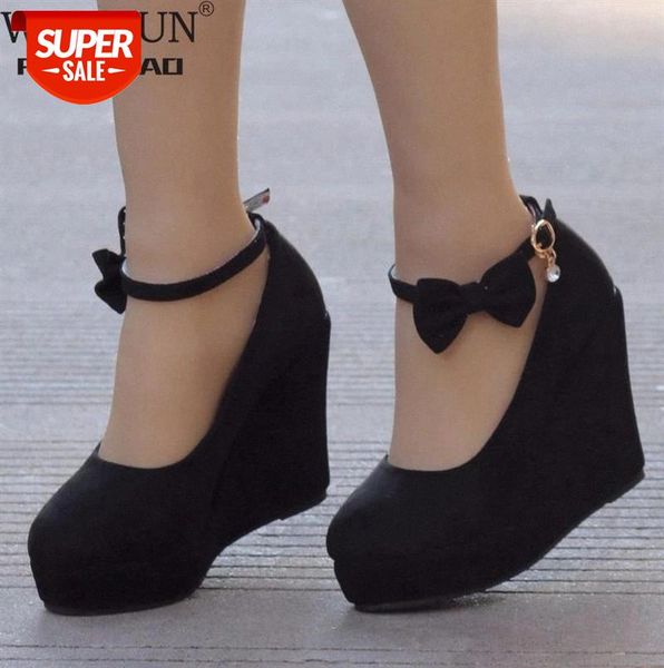 women high heels shoes fashion buckle wedges ladies platform bowtie pumps for woman plus size wedding #4h0y, Black
women high heels shoes fashion buckle wedges ladies platform bowtie pumps for woman plus size wedding #4h0y, Black