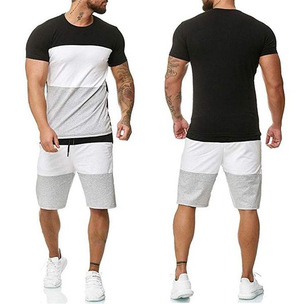 men's tracksuits men streetwear summer short sleeve t shirts+short pants 2 piece sets outfit tracksuit clothing sportswear suits, Gray
men's tracksuits men streetwear summer short sleeve t shirts+short pants 2 piece sets outfit tracksuit clothing sportswear suits, Gray