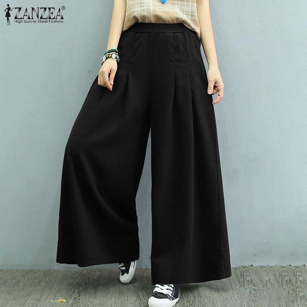 women's pants & capris 2022 women solid long trouser wide leg elegant oversized femme autumn casual turnip elastic waist pantalon pal, Black;white
women's pants & capris 2022 women solid long trouser wide leg elegant oversized femme autumn casual turnip elastic waist pantalon pal, Black;white