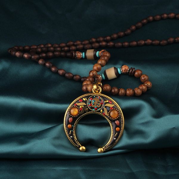 ethnic style vintage wooden bead necklace nepalese style handmade and creative pendant jewelrysweater necklace for womens, White;black
ethnic style vintage wooden bead necklace nepalese style handmade and creative pendant jewelrysweater necklace for womens, White;black