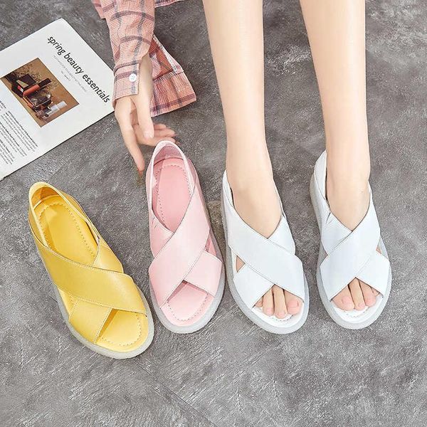 sandals large size roman women's soft leather wear 2021 summer leisure inner heightening beach sole cross, Black
sandals large size roman women's soft leather wear 2021 summer leisure inner heightening beach sole cross, Black