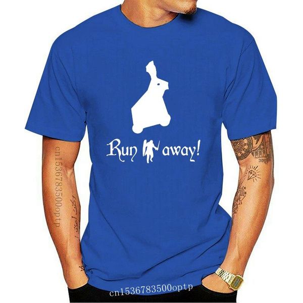 men's t-shirts run away t-shirt inspired by monty python and the holy grail (cleese), White;black
men's t-shirts run away t-shirt inspired by monty python and the holy grail (cleese), White;black