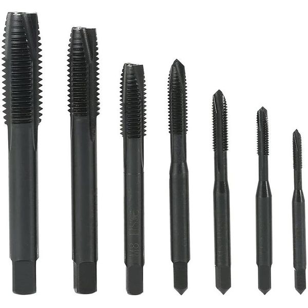 hand tools nitride high speed steel spiral pointed tap machine screw thread taps set metric plug drill bits 7pcs
hand tools nitride high speed steel spiral pointed tap machine screw thread taps set metric plug drill bits 7pcs