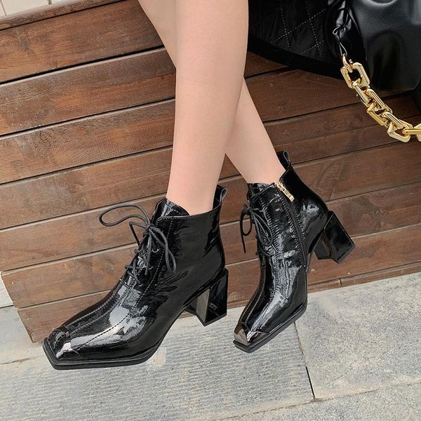 boots concise genuine leather shoes woman zipper metal toe female ankle fashion party basic high heels, Black
boots concise genuine leather shoes woman zipper metal toe female ankle fashion party basic high heels, Black