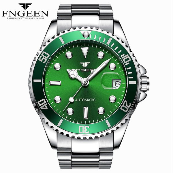 luxury brand fngeen mechanical watch men automatic male clock auto date men's luminous es montre homme 2020, Silver
luxury brand fngeen mechanical watch men automatic male clock auto date men's luminous es montre homme 2020, Silver