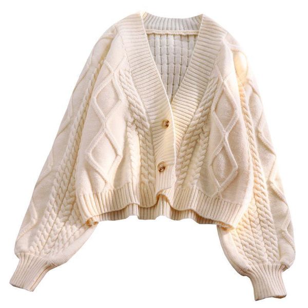 women's knits & tees lantern sleeve cardigan knitted sweater women 2021 autumn winter long solid sweaters coat jackets vintage, White
women's knits & tees lantern sleeve cardigan knitted sweater women 2021 autumn winter long solid sweaters coat jackets vintage, White