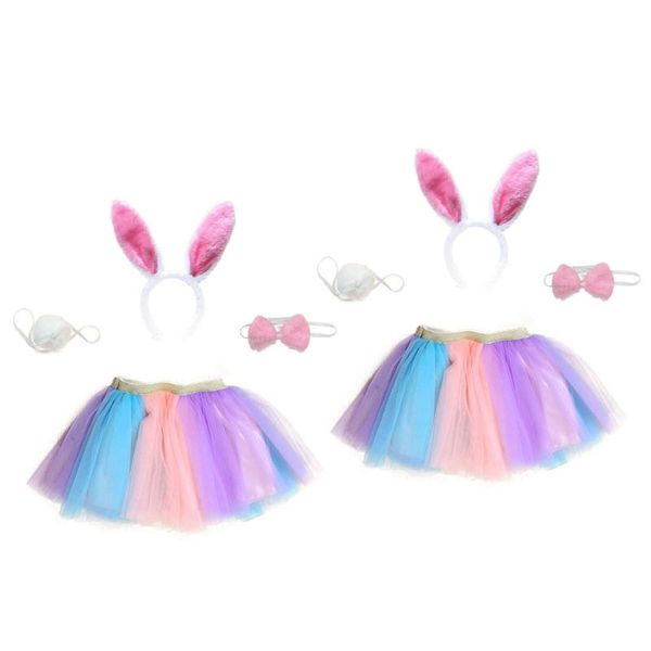 skirts 4pcs kids girls cosplay costume set rainbow tutu skirt with ears headband bowtie tail easter party outfits, Blue
skirts 4pcs kids girls cosplay costume set rainbow tutu skirt with ears headband bowtie tail easter party outfits, Blue