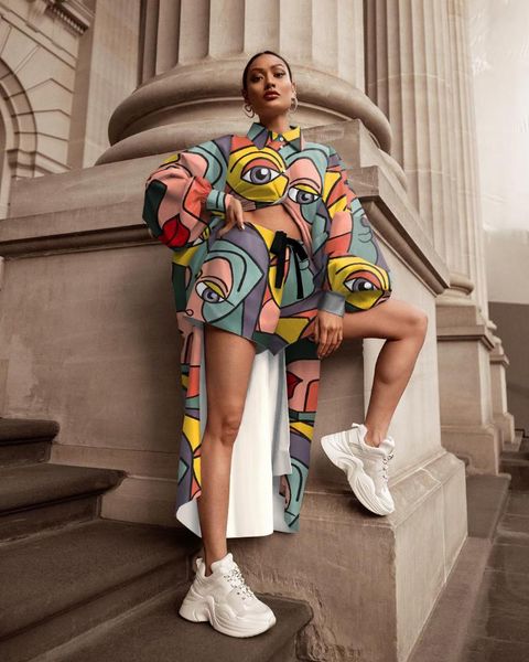 women's tracksuits rmsfe 2021 spring fashion casual print long lapel single breasted shirt shorts women two piece set, Gray
women's tracksuits rmsfe 2021 spring fashion casual print long lapel single breasted shirt shorts women two piece set, Gray
