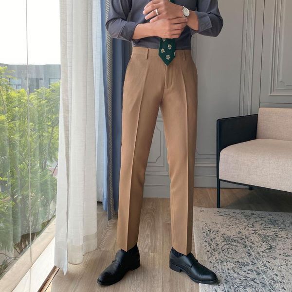 dress pants mens casual suit men's korean straight-leg slim british business men suits & blazers, White;black
dress pants mens casual suit men's korean straight-leg slim british business men suits & blazers, White;black