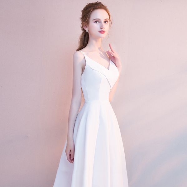 bridesmaid dresses party evening women's banquet small white aura queen usually can wear simple and generous temperament short, White;black
bridesmaid dresses party evening women's banquet small white aura queen usually can wear simple and generous temperament short, White;black