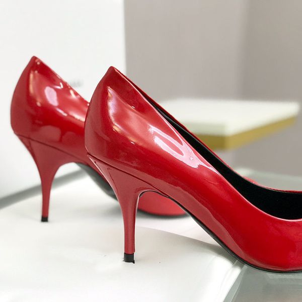 dress shoes designer stiletto brand women high pumps shallow pointed toe thin heels patent leather shoe zapatos mujer ln25 8apd, Black
dress shoes designer stiletto brand women high pumps shallow pointed toe thin heels patent leather shoe zapatos mujer ln25 8apd, Black