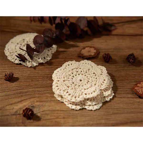 mori hand knitted hollow lace coaster props net red po tableware table mat wine cup -collision cotton pad
mori hand knitted hollow lace coaster props net red po tableware table mat wine cup -collision cotton pad