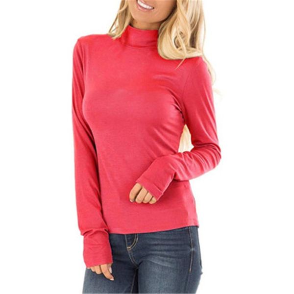 womens high neck tee t-shirt designer long sleeve slim solid color tees fashion trend female o-neck casual street style tshirts, White
womens high neck tee t-shirt designer long sleeve slim solid color tees fashion trend female o-neck casual street style tshirts, White