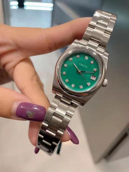 wristwatches 31mm casual fashion ladies automatic mechanical watch sapphire glass green dial stainless steel strap waterproof, Slivery;brown
wristwatches 31mm casual fashion ladies automatic mechanical watch sapphire glass green dial stainless steel strap waterproof, Slivery;brown