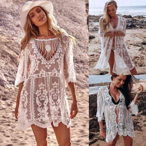 women's swimwear fashion beach wear women female floral lace embroidery crochet hollow out cover-up bikini cover ups summer k, White;black
women's swimwear fashion beach wear women female floral lace embroidery crochet hollow out cover-up bikini cover ups summer k, White;black