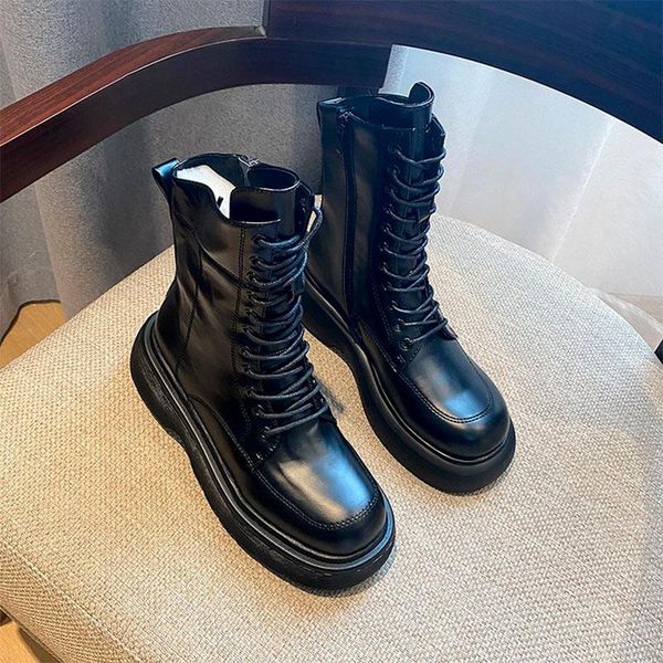 boots female solid zapatos de mujer women's ankle lace up zip thick bottom ladies platform non-slip pu fashion shoes, Black
boots female solid zapatos de mujer women's ankle lace up zip thick bottom ladies platform non-slip pu fashion shoes, Black