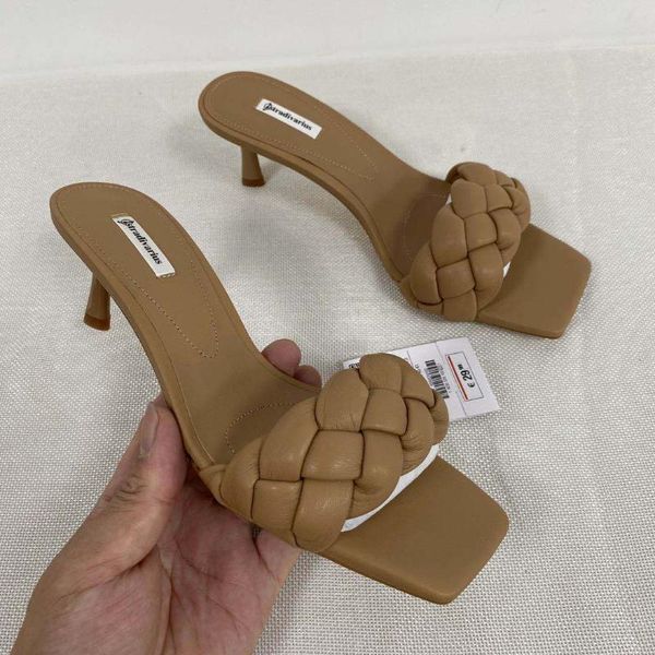 weave designer women slipper ladies thin high heel sandal 2021 summer slip-on open toe brown outdoor slides flip flop shoe slippers, Black
weave designer women slipper ladies thin high heel sandal 2021 summer slip-on open toe brown outdoor slides flip flop shoe slippers, Black