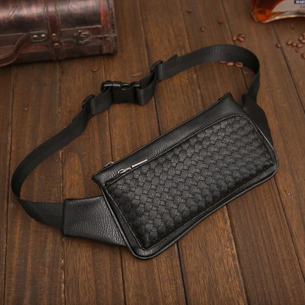 fashion weave mens waist bags pu waterpoor pack business men bag casual travel leather shoulder male
fashion weave mens waist bags pu waterpoor pack business men bag casual travel leather shoulder male