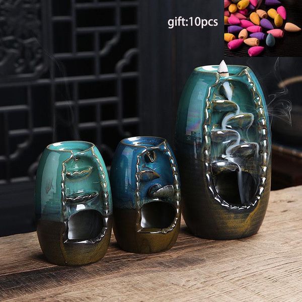 fragrance lamps mountain river handicraft incense holder ceramic backflow waterfall smoke burner censer mother's gift home decor
fragrance lamps mountain river handicraft incense holder ceramic backflow waterfall smoke burner censer mother's gift home decor