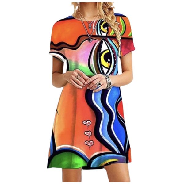 plus size summer dresses women short sleeve o-neck abstract big eyes casual dress streetwear ladies 3d print mini dress 210423, Black;gray
plus size summer dresses women short sleeve o-neck abstract big eyes casual dress streetwear ladies 3d print mini dress 210423, Black;gray