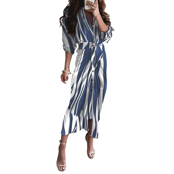 casual dresses 2021 women long sleeve dress with adjustable belt v-neck button style autumn clothing 5 colors, Black;gray
casual dresses 2021 women long sleeve dress with adjustable belt v-neck button style autumn clothing 5 colors, Black;gray