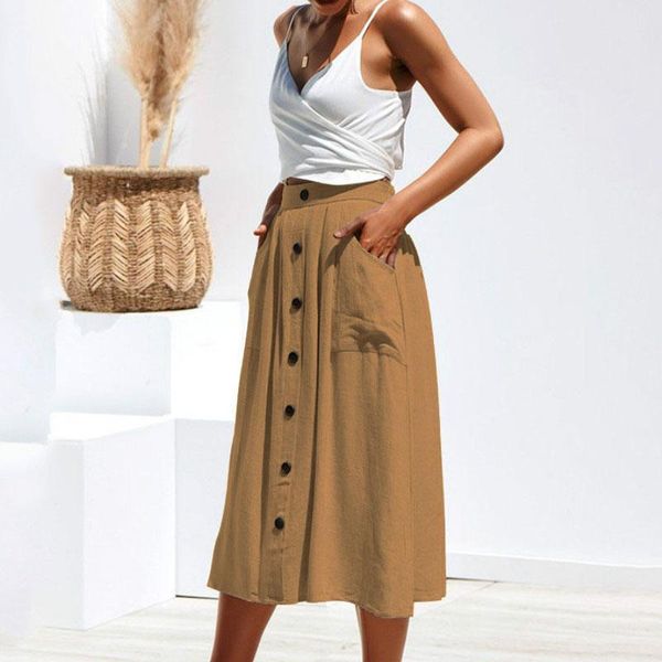 skirts boho summer beach 2021 women casual a-line elegant button decoration pocket plus size chic skirt, Black
skirts boho summer beach 2021 women casual a-line elegant button decoration pocket plus size chic skirt, Black
