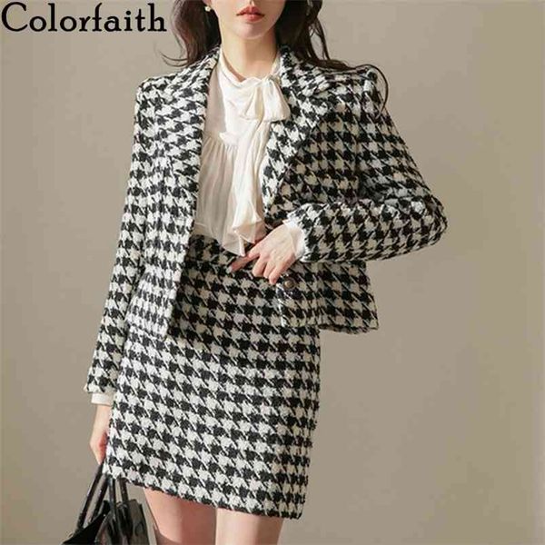 colorfaith autumn winter women's set 2 pieces matching short skirt woolen plaid checkered vintage elegant suit ws5168 210730, White
colorfaith autumn winter women's set 2 pieces matching short skirt woolen plaid checkered vintage elegant suit ws5168 210730, White