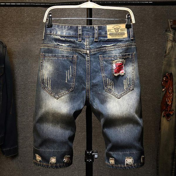 summer streetwear men ripped jeans short fashion bermuda male vintage holes destroyed straight denim shorts men's, Blue
summer streetwear men ripped jeans short fashion bermuda male vintage holes destroyed straight denim shorts men's, Blue