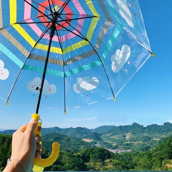umbrellas transparent rainbow cloud safety thickened semi-automatic umbrella primary school students kindergarten kids
umbrellas transparent rainbow cloud safety thickened semi-automatic umbrella primary school students kindergarten kids