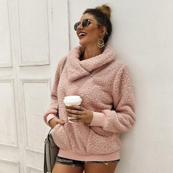 women's sweaters 2021 women sweater casual autumn pullover winter zipper lapel pocket warm fashion, White;black
women's sweaters 2021 women sweater casual autumn pullover winter zipper lapel pocket warm fashion, White;black