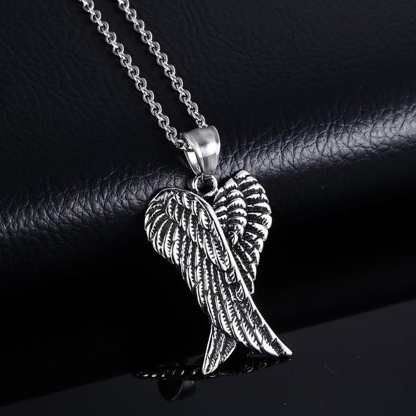 pendant necklaces fashion long stainless steel vintage nacklace men steampunk gothic chain 2021 hip hop punk jewelry angel of wing, Silver
pendant necklaces fashion long stainless steel vintage nacklace men steampunk gothic chain 2021 hip hop punk jewelry angel of wing, Silver