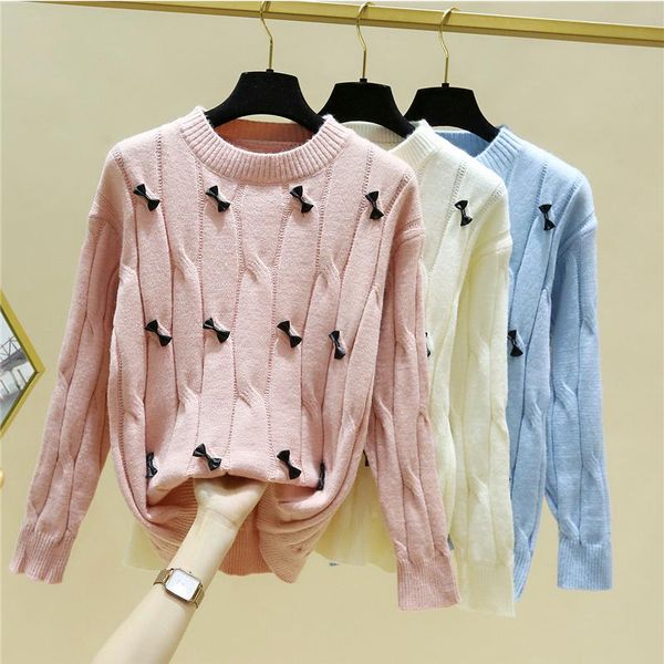 women's sweaters knitted sweater woman pull femme women korean fashion casual oversize winter clothes, White;black
women's sweaters knitted sweater woman pull femme women korean fashion casual oversize winter clothes, White;black
