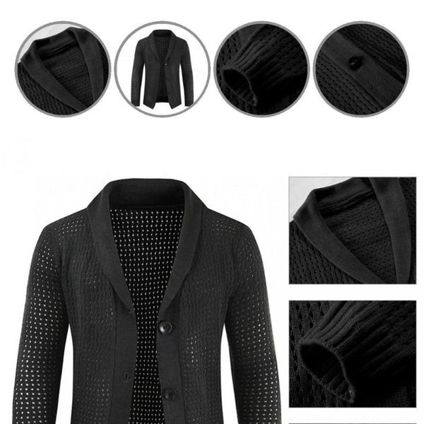 men's sweaters men coat long sleeve single-breasted v neck breathable autumn sweater, White;black
men's sweaters men coat long sleeve single-breasted v neck breathable autumn sweater, White;black