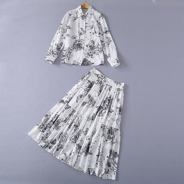 210 2021 Runway Dress Spring Summer Free Shippi Long Sleeve lapel Neck Fashion Womens Clothes Women's Two Piece Sets Dress SH, White
210 2021 Runway Dress Spring Summer Free Shippi Long Sleeve lapel Neck Fashion Womens Clothes Women's Two Piece Sets Dress SH, White